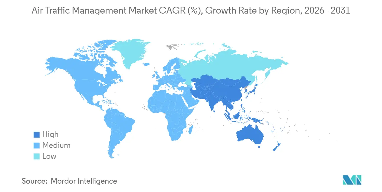 Air Traffic Management Market CAGR (%), Growth Rate by Region