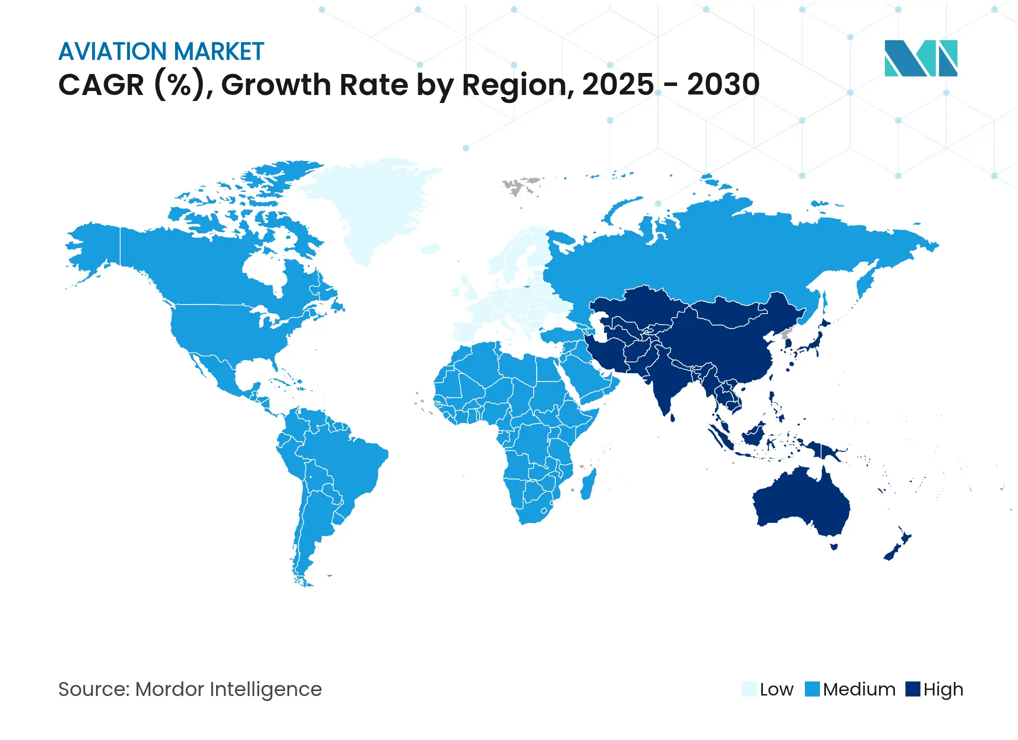 Aviation Market CAGR (%), Growth Rate by Region
