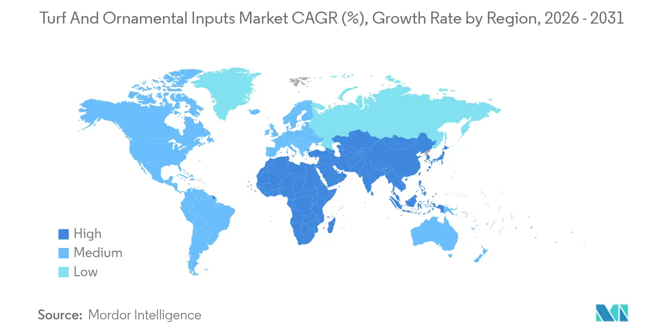 Turf And Ornamental Inputs Market CAGR (%), Growth Rate by Region