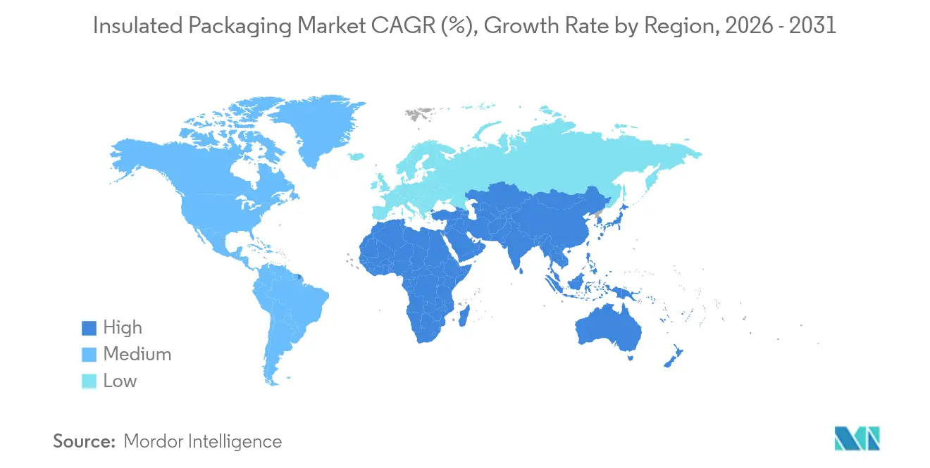 Insulated Packaging Market CAGR (%), Growth Rate by Region