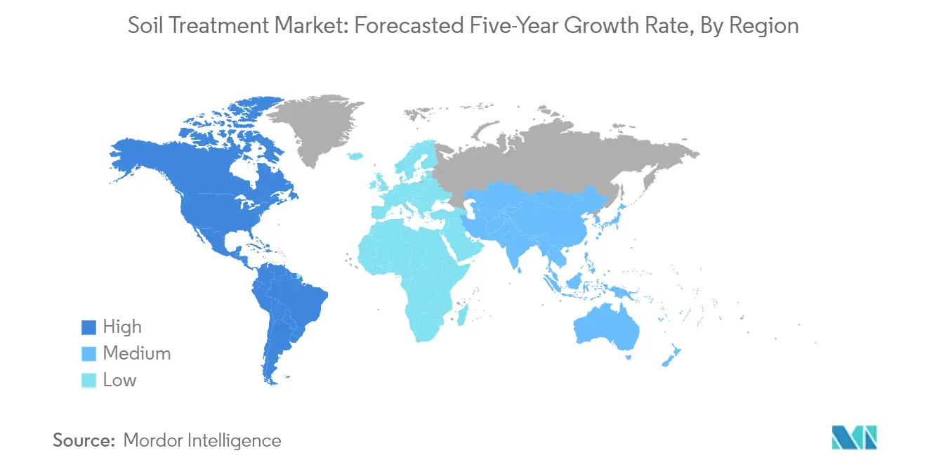 Market Analysis of Soil Treatment Market: Forecasted Growth Rate by Region